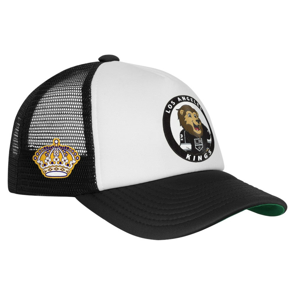 NHL Los Angeles Kings Mitchell & Ness Youth Mascot Adjustable Trucker Hat - White