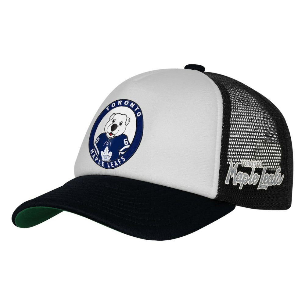 NHL Toronto Maple Leafs Mitchell & Ness Youth Mascot Adjustable Trucker Hat - White