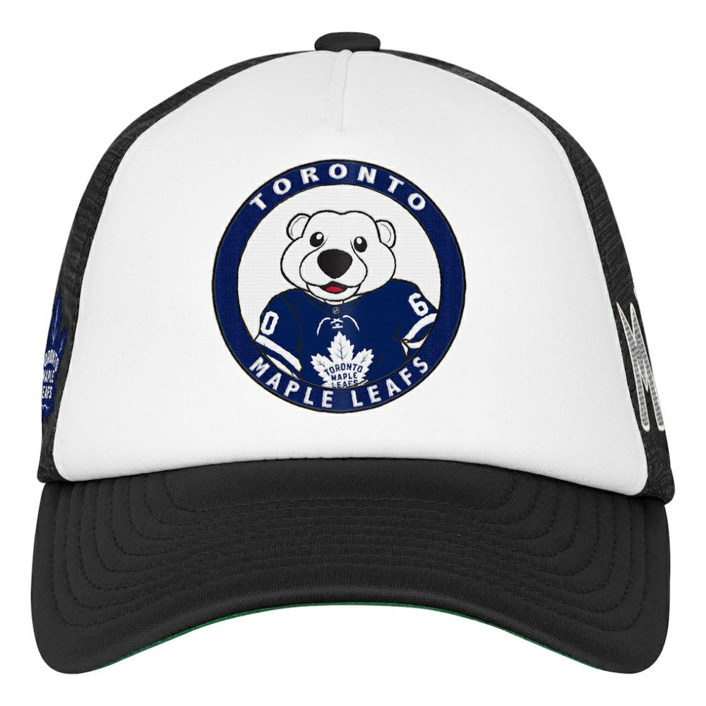 NHL Toronto Maple Leafs Mitchell & Ness Youth Mascot Adjustable Trucker Hat - White