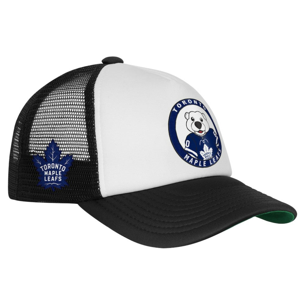 NHL Toronto Maple Leafs Mitchell & Ness Youth Mascot Adjustable Trucker Hat - White