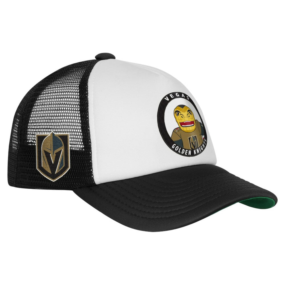 NHL Vegas Golden Knights Mitchell & Ness Youth Mascot Adjustable Trucker Hat - White