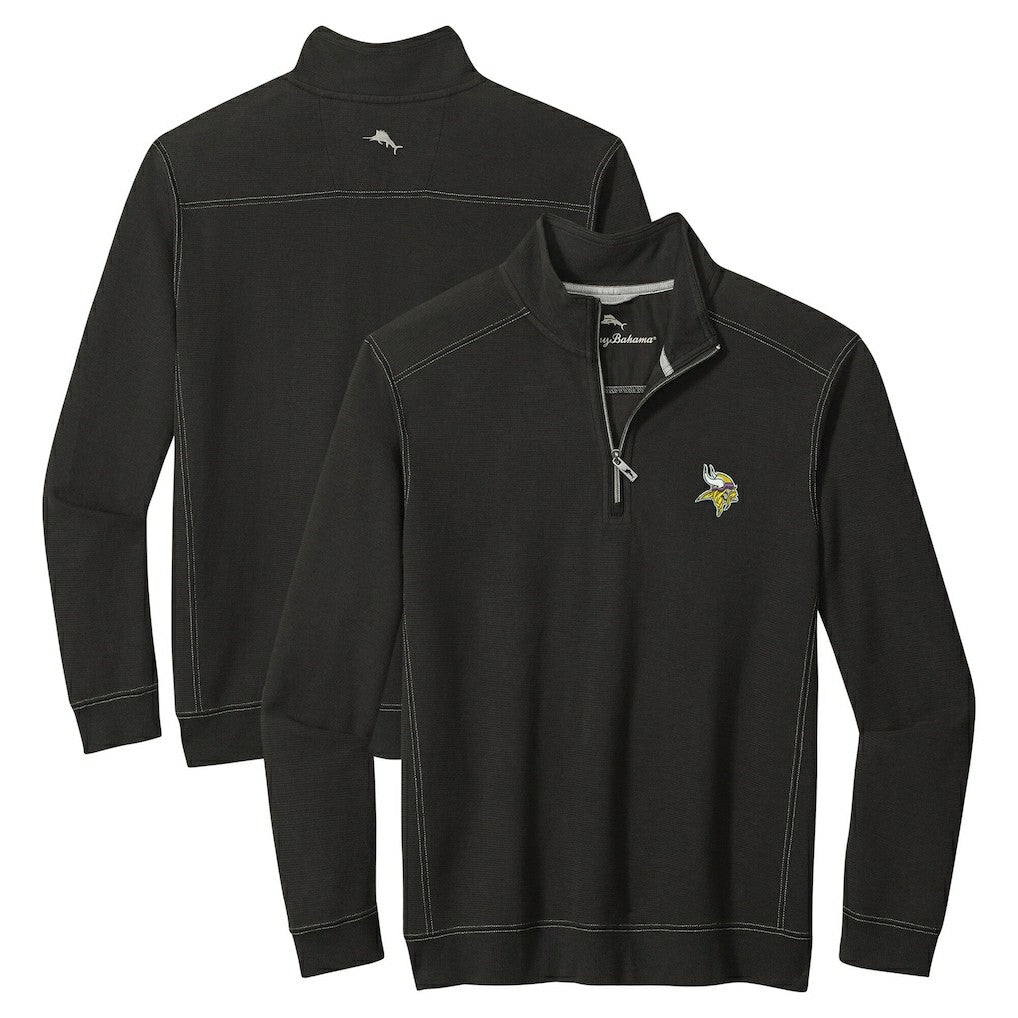 Minnesota Vikings Big & Tall Montego Bay Half-Zip Pullover Black