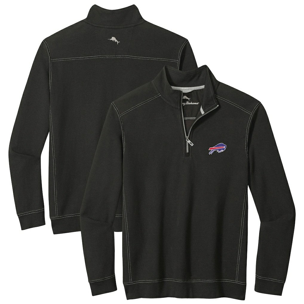 Buffalo Bills Big & Tall Montego Bay Half-Zip Pullover Black