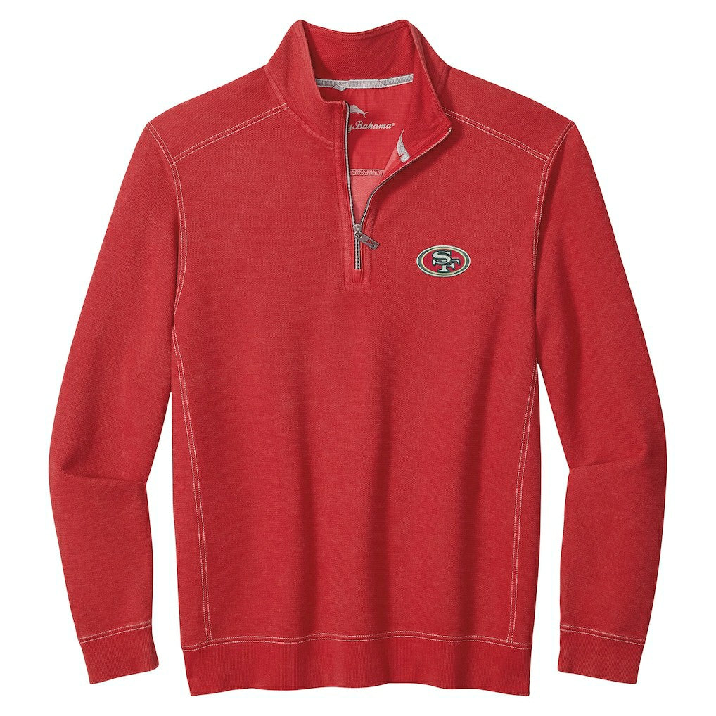 San Francisco 49ers Big & Tall Montego Bay Half-Zip Pullover Scarlet