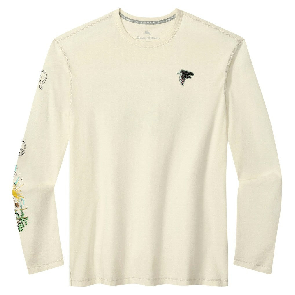 Atlanta Falcons Oasis Endzone Lux Long Sleeve T-Shirt Cream