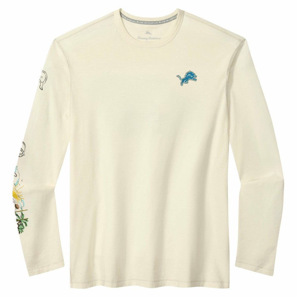 Detroit Lions Oasis Endzone Lux Long Sleeve T-Shirt Cream