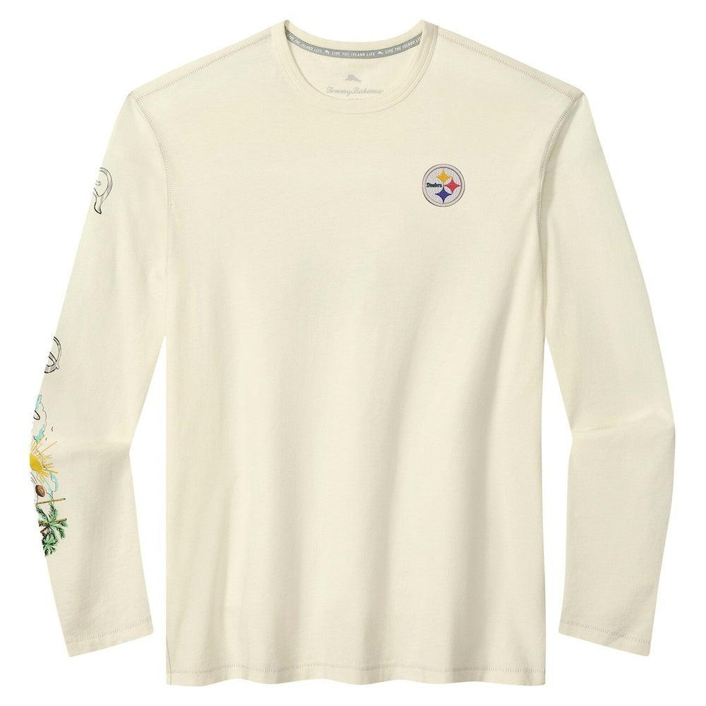 Pittsburgh Steelers Oasis Endzone Lux Long Sleeve T-Shirt Cream