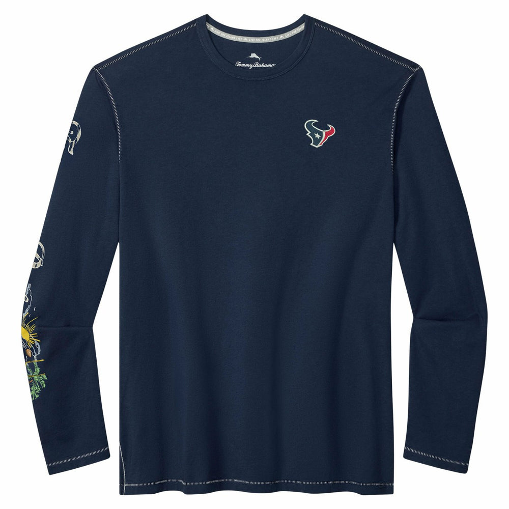Houston Texans Oasis Endzone Lux Long Sleeve T-Shirt Navy