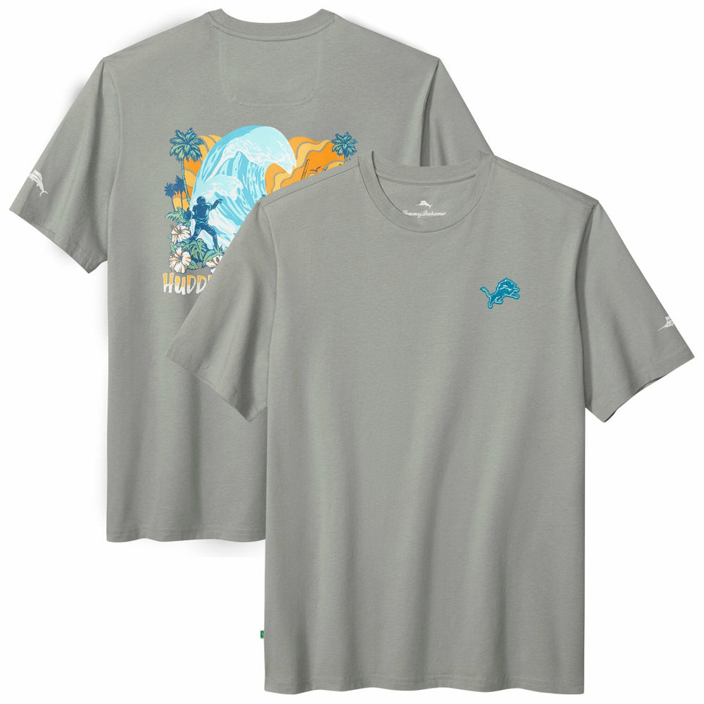 Detroit Lions Huddle & Hang Tens T-Shirt Gray