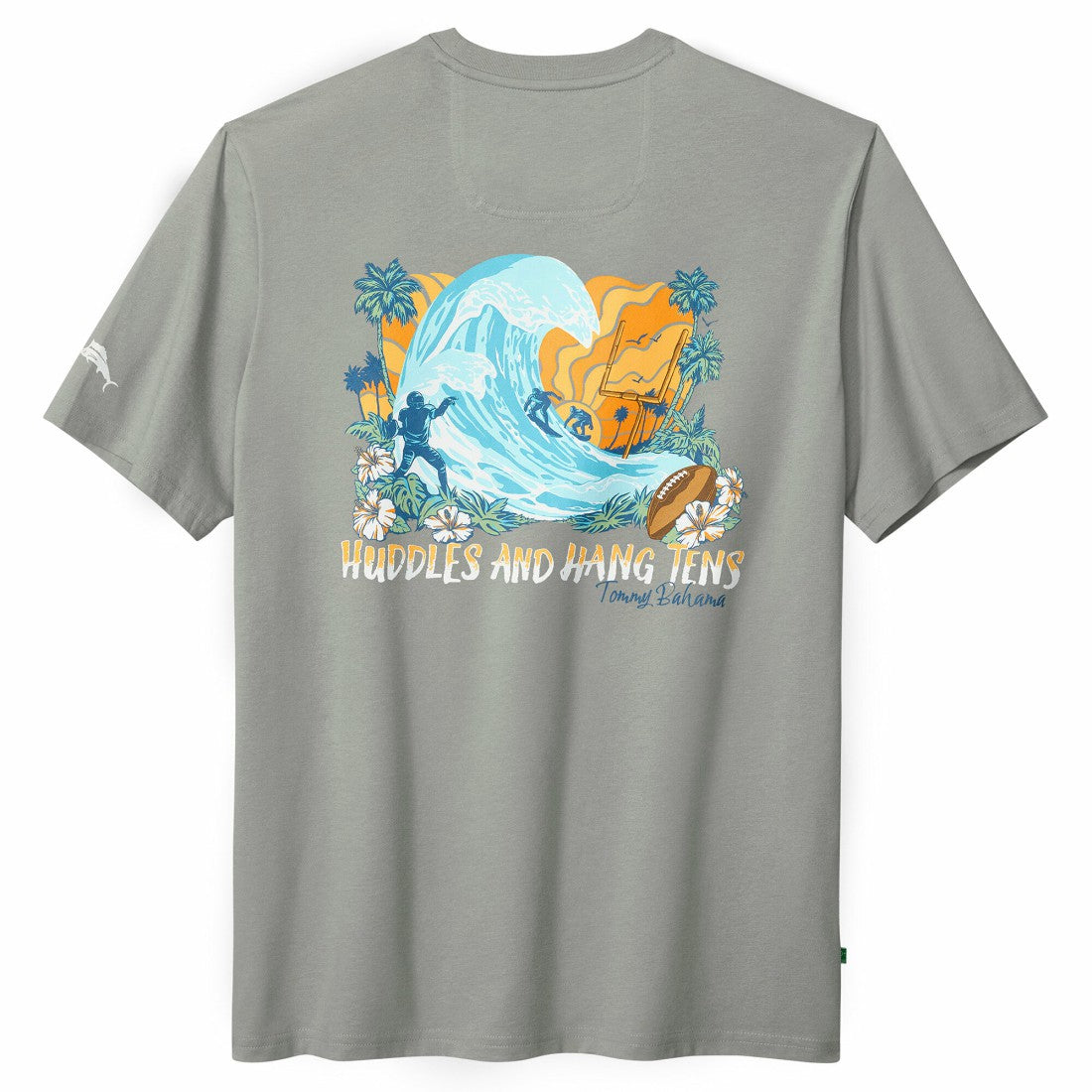 Detroit Lions Huddle & Hang Tens T-Shirt Gray