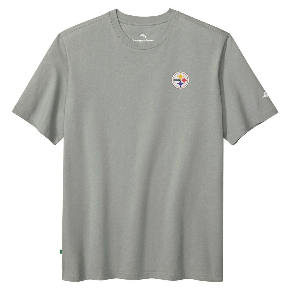Pittsburgh Steelers Huddle & Hang Tens T-Shirt Gray