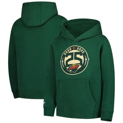 NHL Minnesota Wild Mitchell & Ness Youth 25 Year Hoodie - Green