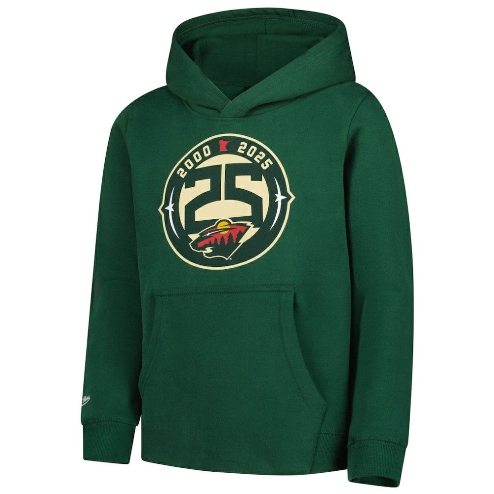 NHL Minnesota Wild Mitchell & Ness Youth 25 Year Hoodie - Green
