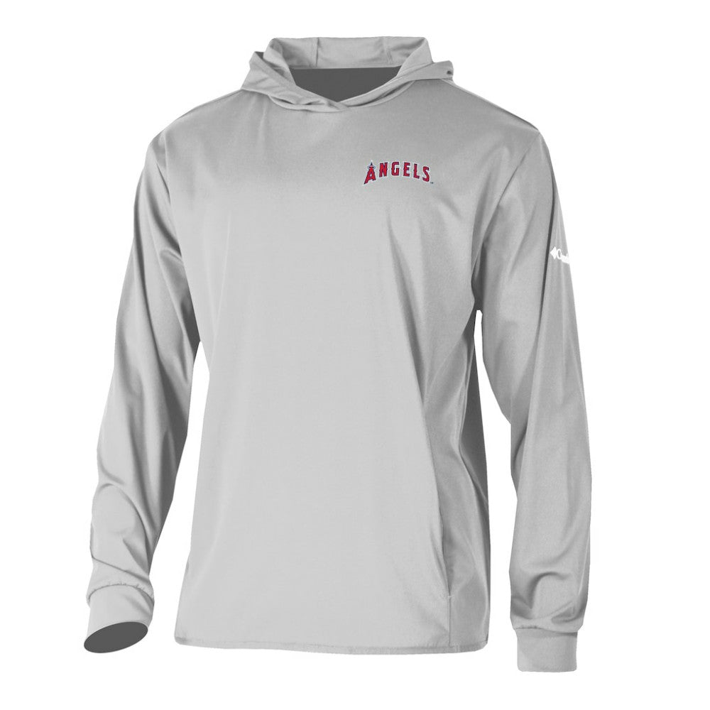 Los Angeles Angels Columbia Long Drive Pullover Hoodie - Gray Hoodies