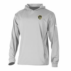 Milwaukee Brewers Columbia Long Drive Pullover Hoodie - Gray Hoodies