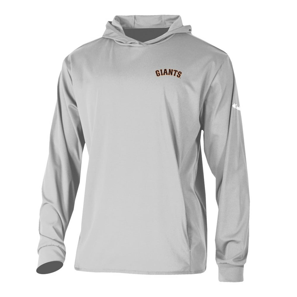 San Francisco Giants Columbia Long Drive Pullover Hoodie - Gray Hoodies