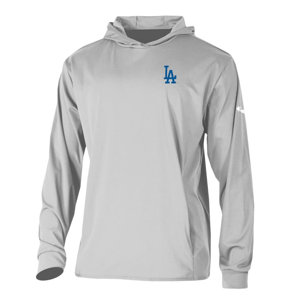 Los Angeles Dodgers Columbia Long Drive Pullover Hoodie - Gray Hoodies