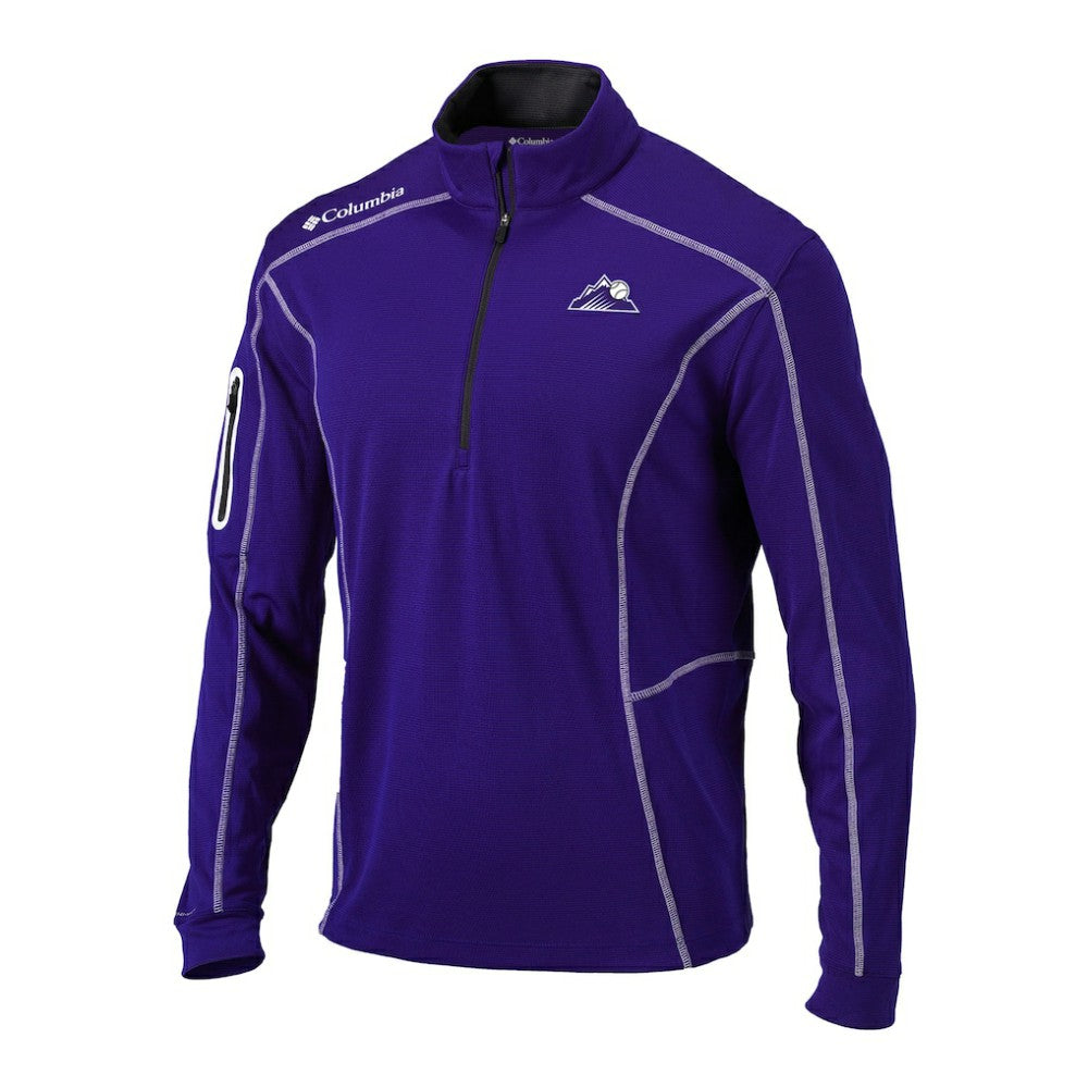 Colorado Rockies Columbia Omni-Wick Shotgun Quarter-Zip Pullover - Purple Pullover
