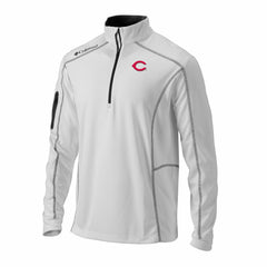Cincinnati Reds Columbia Omni-Wick Shotgun Quarter-Zip Pullover - White Pullover