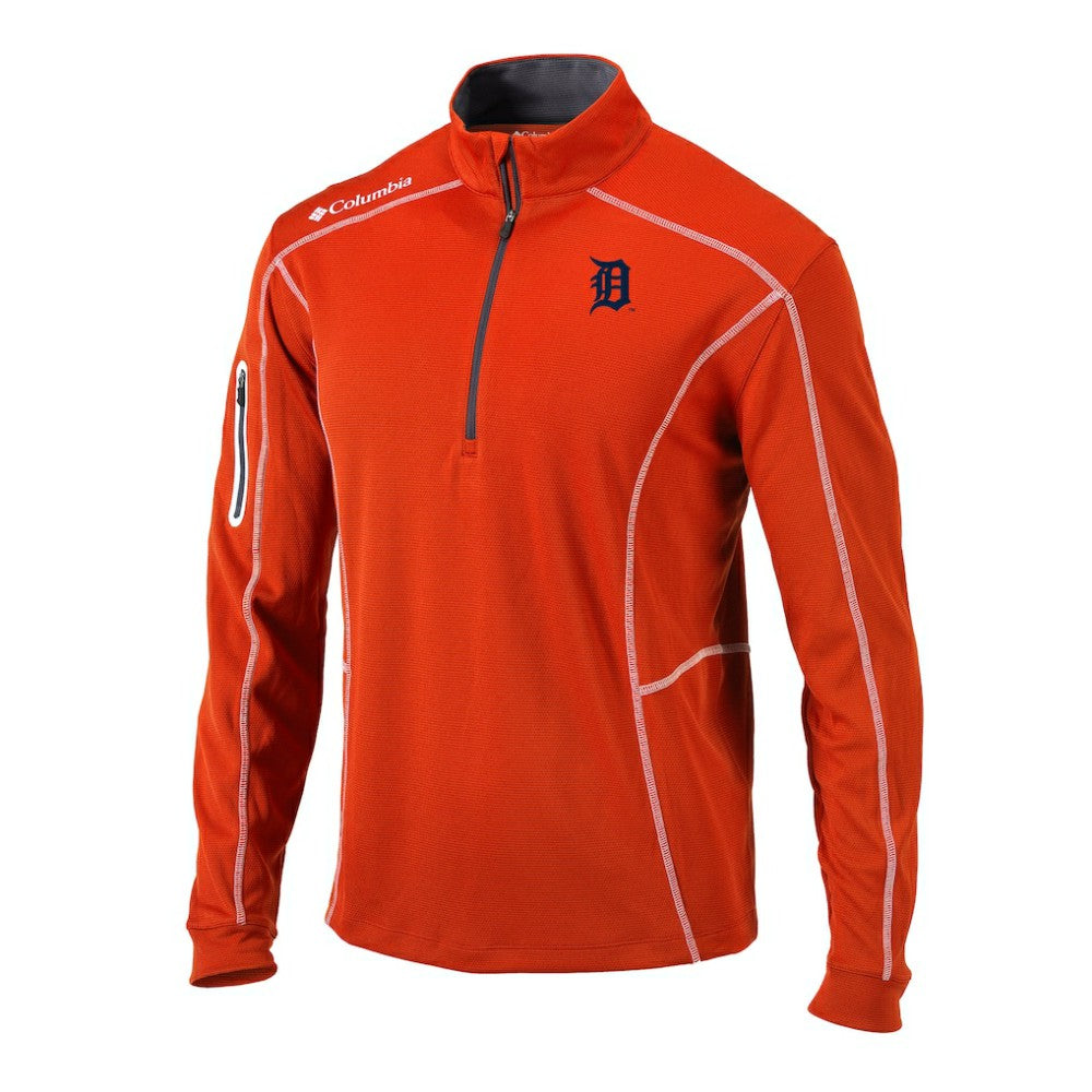 Detroit Tigers Columbia Omni-Wick Shotgun Quarter-Zip Pullover - Orange Pullover