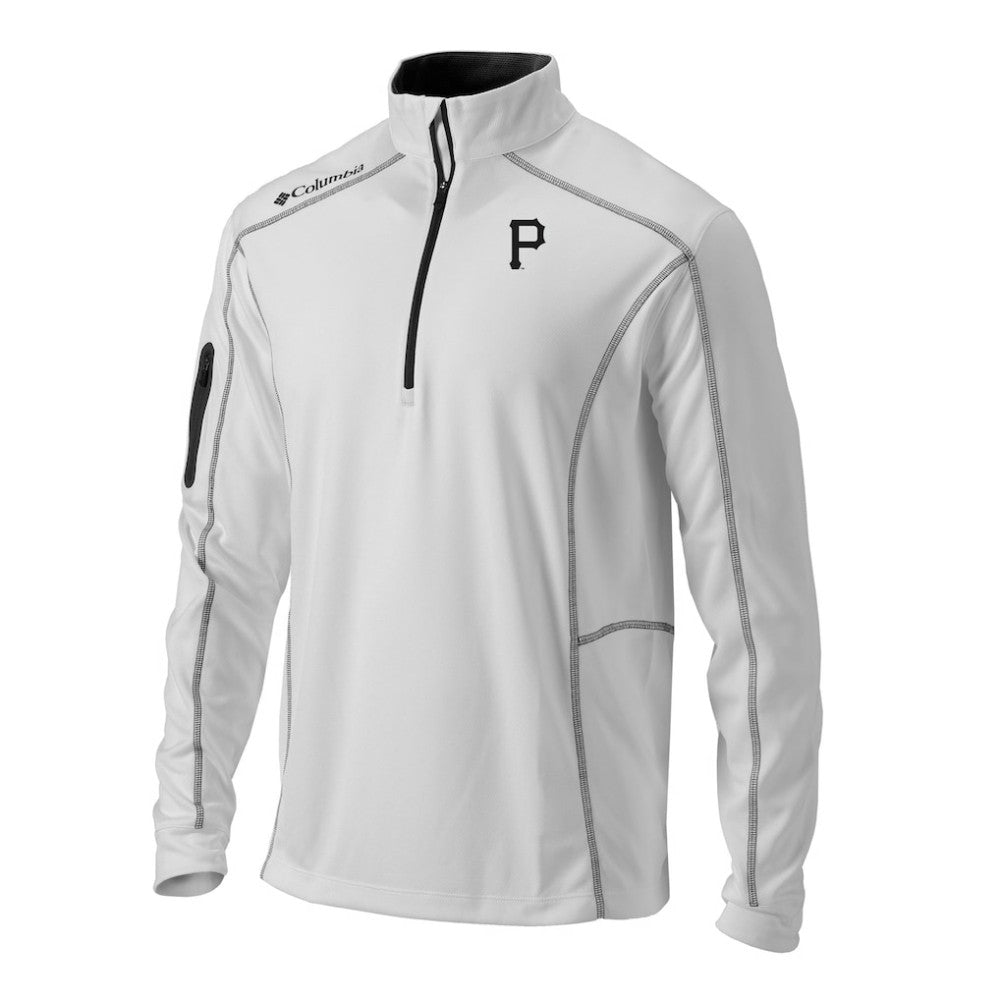 Pittsburgh Pirates Columbia Omni-Wick Shotgun Quarter-Zip Pullover - White Pullover