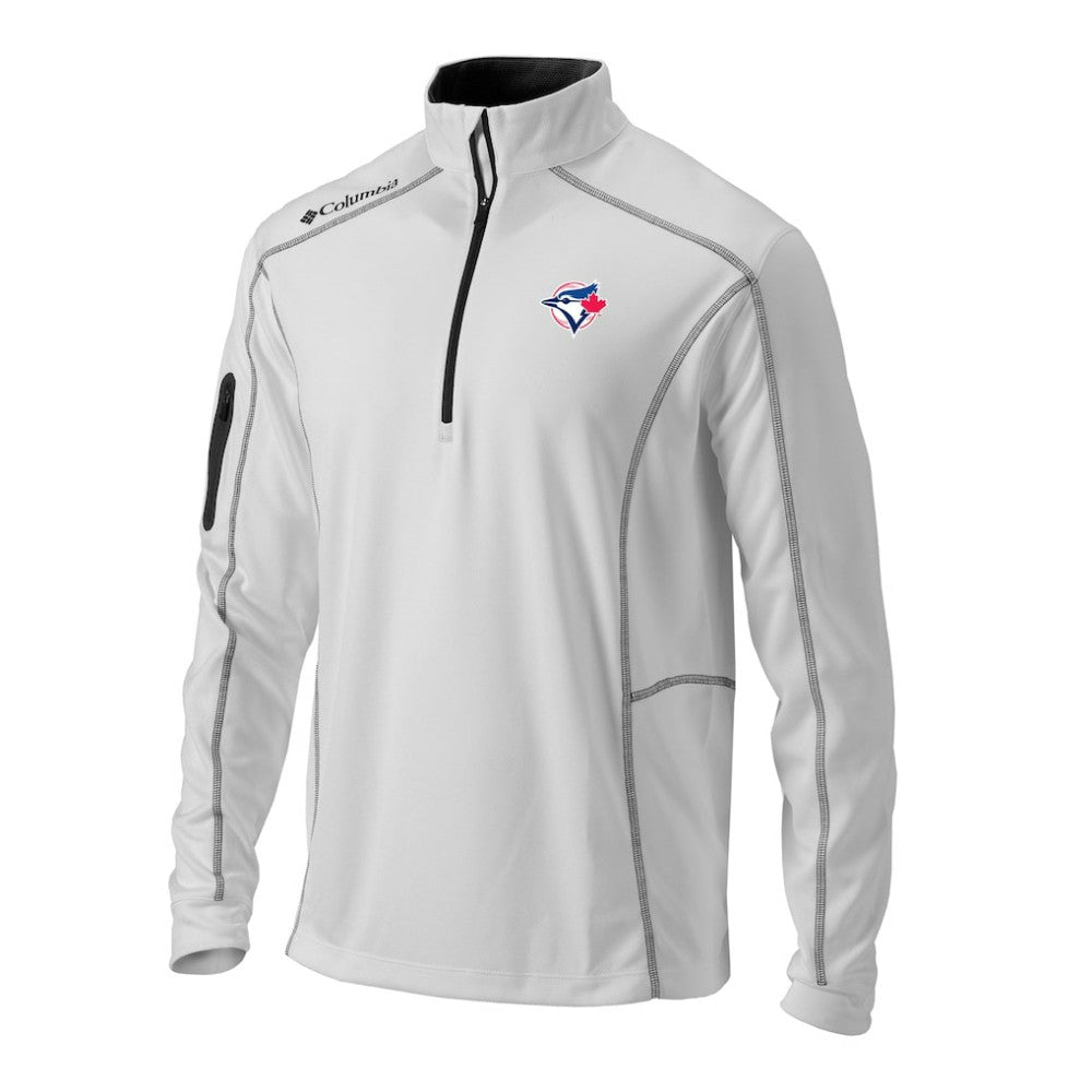 Toronto Blue Jays Columbia Omni-Wick Shotgun Quarter-Zip Pullover - White Pullover