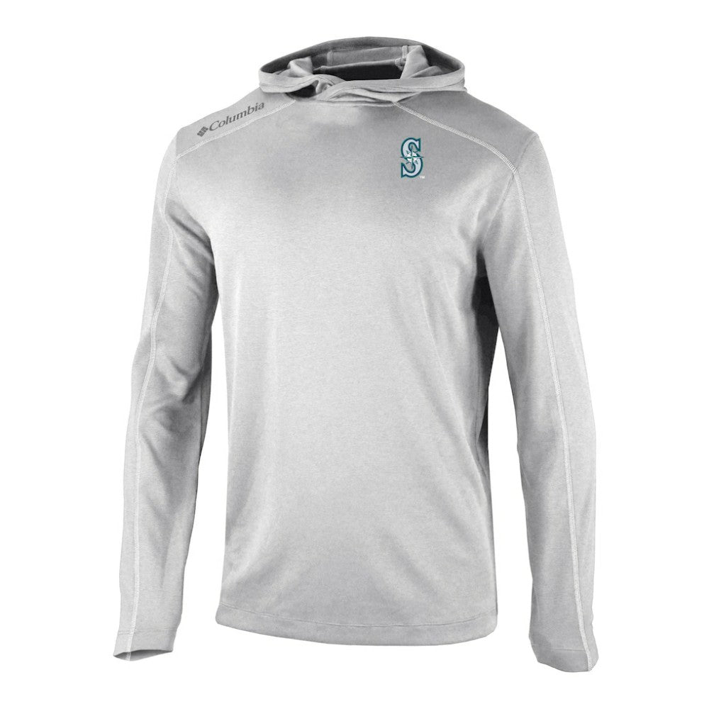 Seattle Mariners Columbia Omni-Wick Shotgun Pullover Hoodie - Gray Hoodies