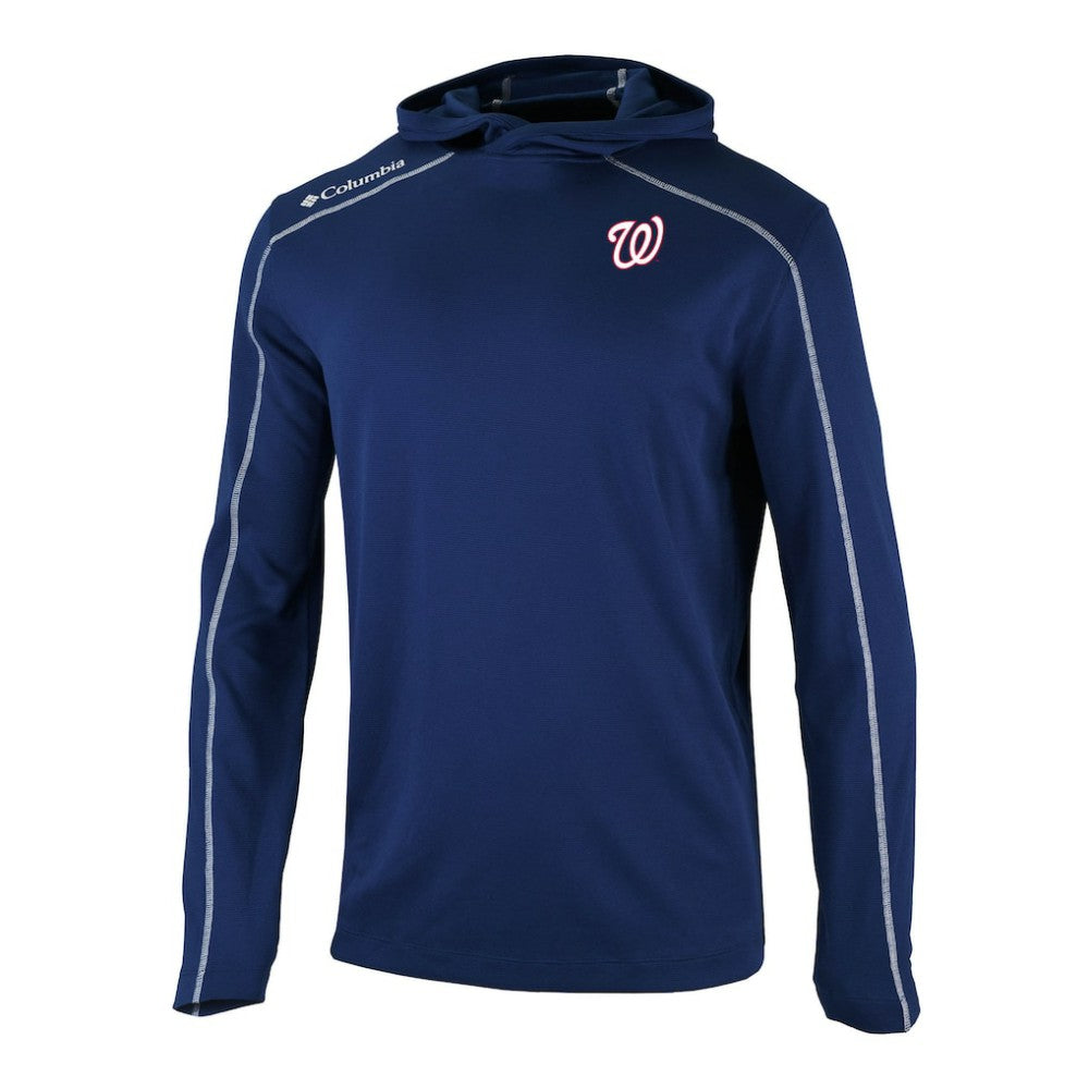 Washington Nationals Columbia Omni-Wick Shotgun Pullover Hoodie - Navy Hoodies