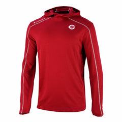 Cincinnati Reds Columbia Omni-Wick Shotgun Pullover Hoodie - Red Hoodies