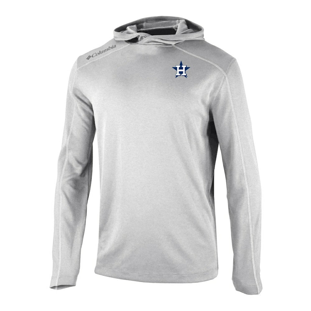 Houston Astros Columbia Omni-Wick Shotgun Pullover Hoodie - Gray Hoodies