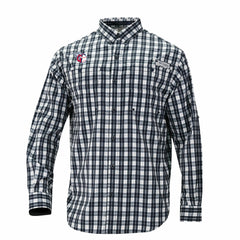 Cleveland Guardians Columbia Super Tamiami Omni-Shade Long Sleeve Button-Down Shirt - Navy