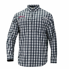 Los Angeles Angels Columbia Super Tamiami Omni-Shade Long Sleeve Button-Down Shirt - Navy