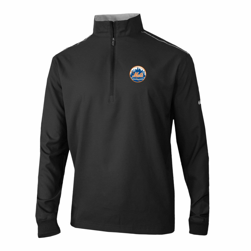 New York Mets Columbia Omni-Wick Bogey's Paradise Quarter-Zip Pullover - Black Pullover