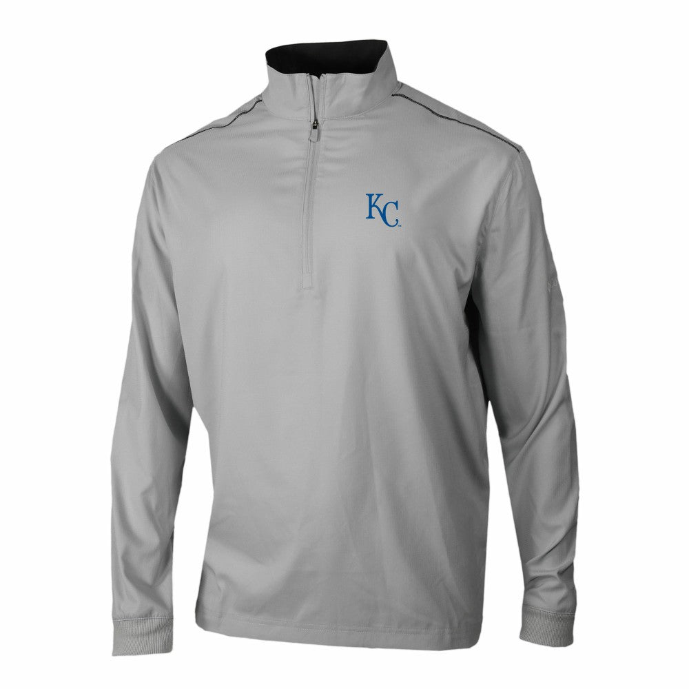 Kansas City Royals Columbia Omni-Wick Bogey's Paradise Quarter-Zip Pullover - Gray Pullover