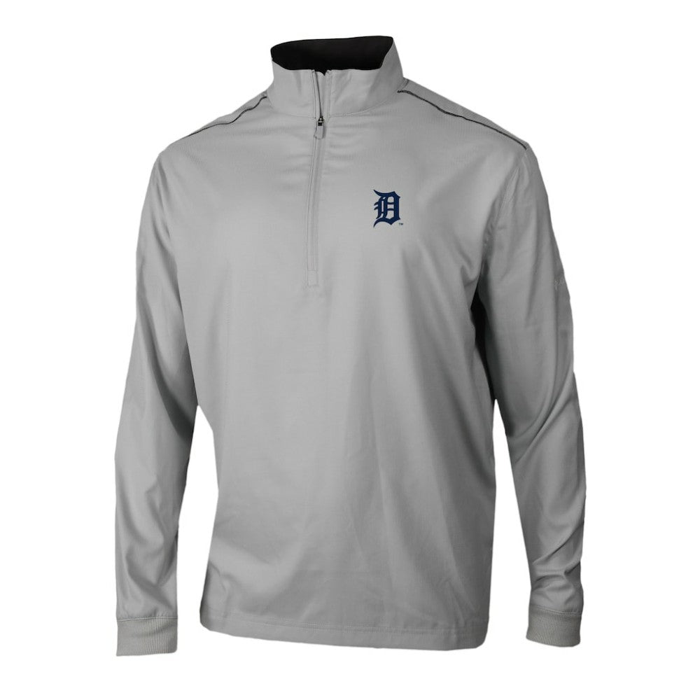 Detroit Tigers Columbia Omni-Wick Bogey's Paradise Quarter-Zip Pullover - Gray Pullover