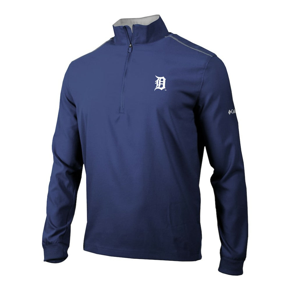 Detroit Tigers Columbia Omni-Wick Bogey's Paradise Quarter-Zip Pullover - Navy Pullover