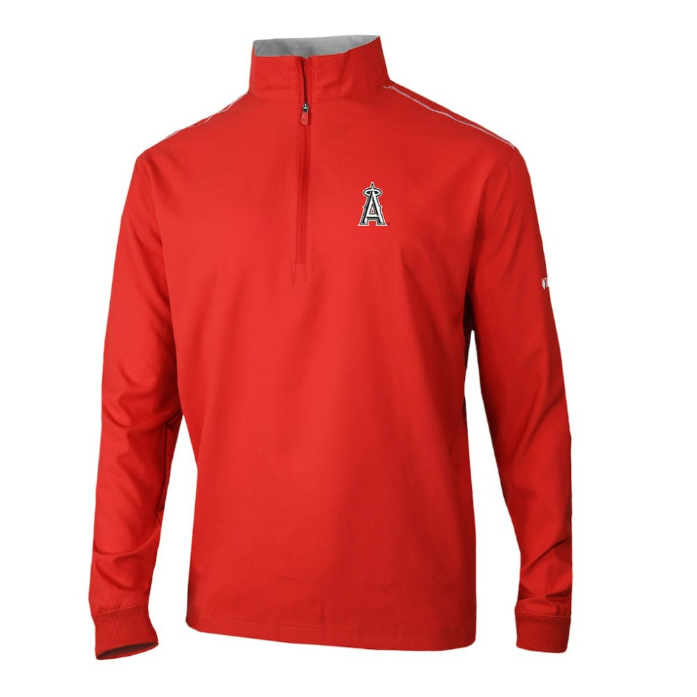 Los Angeles Angels Columbia Omni-Wick Bogey's Paradise Quarter-Zip Pullover - Red Pullover