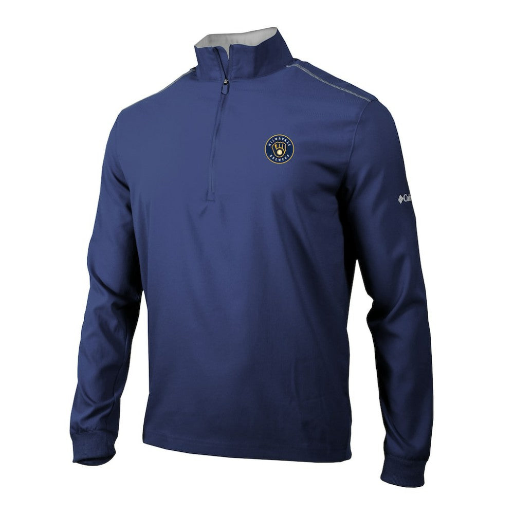 Milwaukee Brewers Columbia Omni-Wick Bogey's Paradise Quarter-Zip Pullover - Navy Pullover
