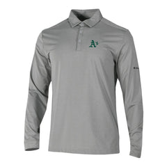 Athletics Columbia Omni-Wick Pin High Long Sleeve Polo - Gray