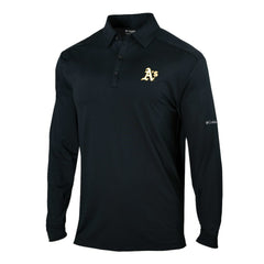 Athletics Columbia Omni-Wick Pin High Long Sleeve Polo - Black