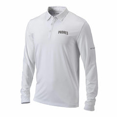 San Diego Padres Columbia Omni-Wick Pin High Long Sleeve Polo - White