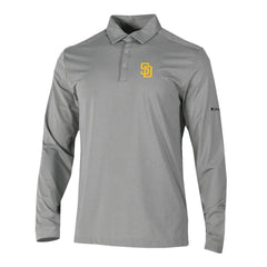 San Diego Padres Columbia Omni-Wick Pin High Long Sleeve Polo - Gray