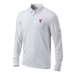 Cleveland Guardians Columbia Omni-Wick Pin High Long Sleeve Polo - White