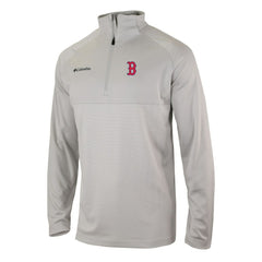 Boston Red Sox Columbia Omni-Wick Raglan Rockin' It Quarter-Zip Pullover - Gray Pullover