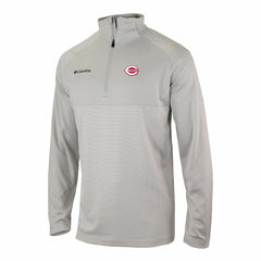 Cincinnati Reds Columbia Omni-Wick Raglan Rockin' It Quarter-Zip Pullover - Gray Pullover