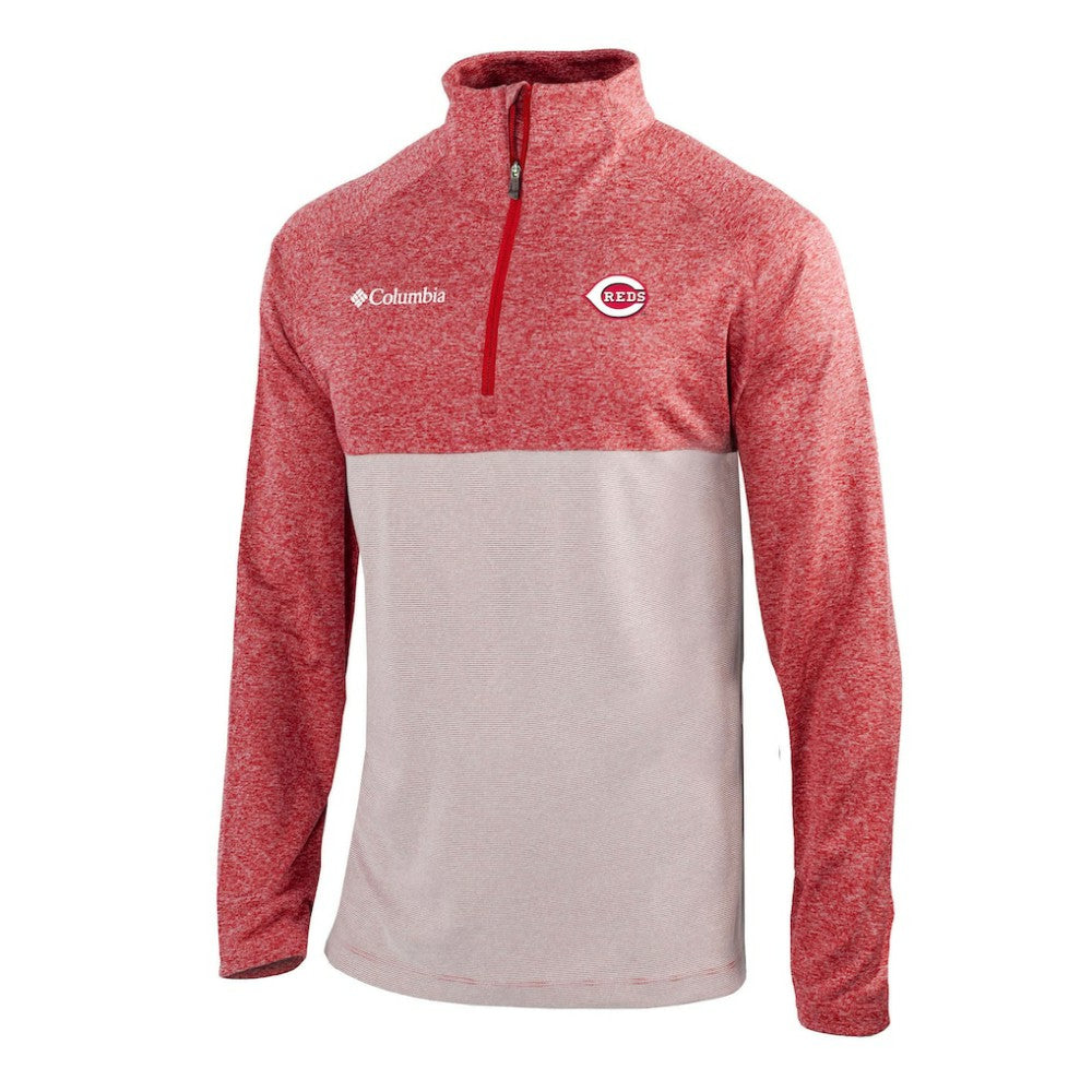 Cincinnati Reds Columbia Omni-Wick Raglan Rockin' It Quarter-Zip Pullover - Red Pullover