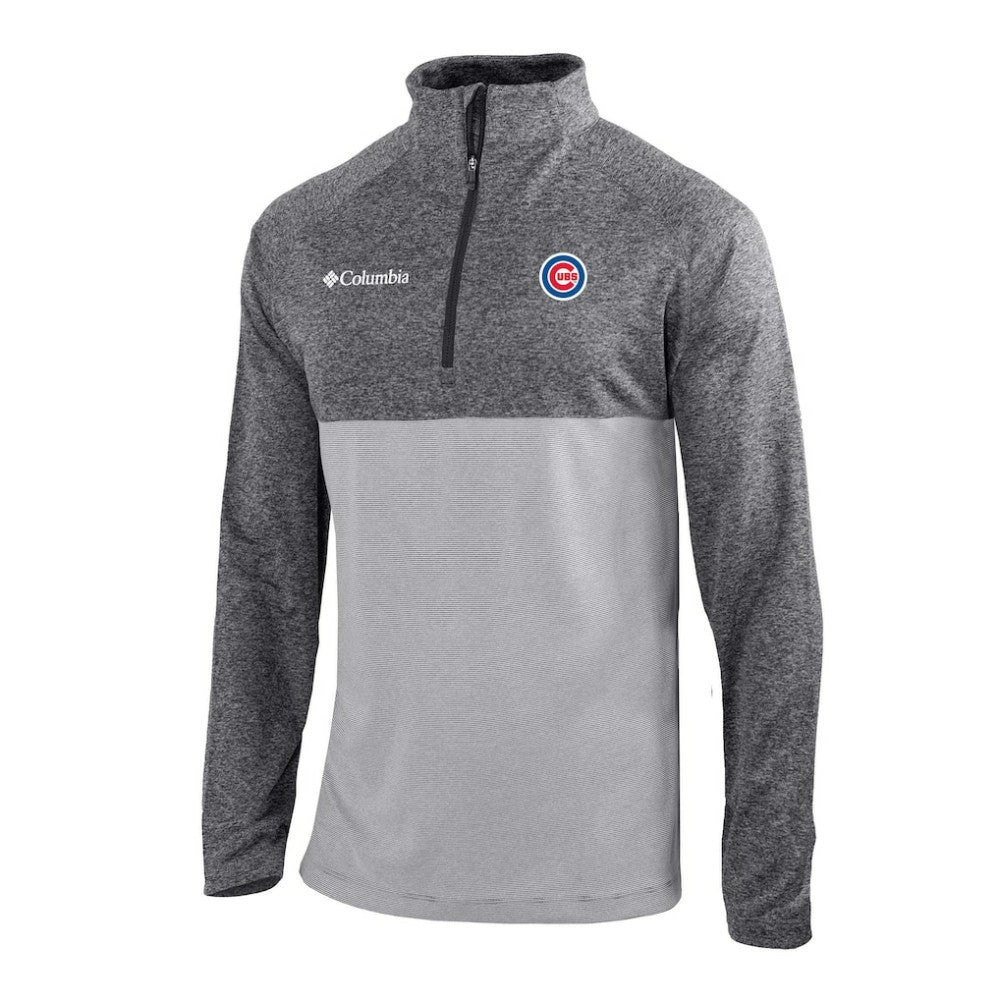 Chicago Cubs Columbia Omni-Wick Raglan Rockin' It Quarter-Zip Pullover - Gray Pullover