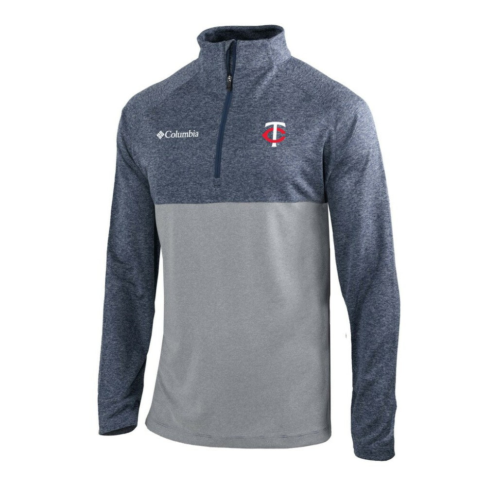 Minnesota Twins Columbia Omni-Wick Raglan Rockin' It Quarter-Zip Pullover - Navy Pullover