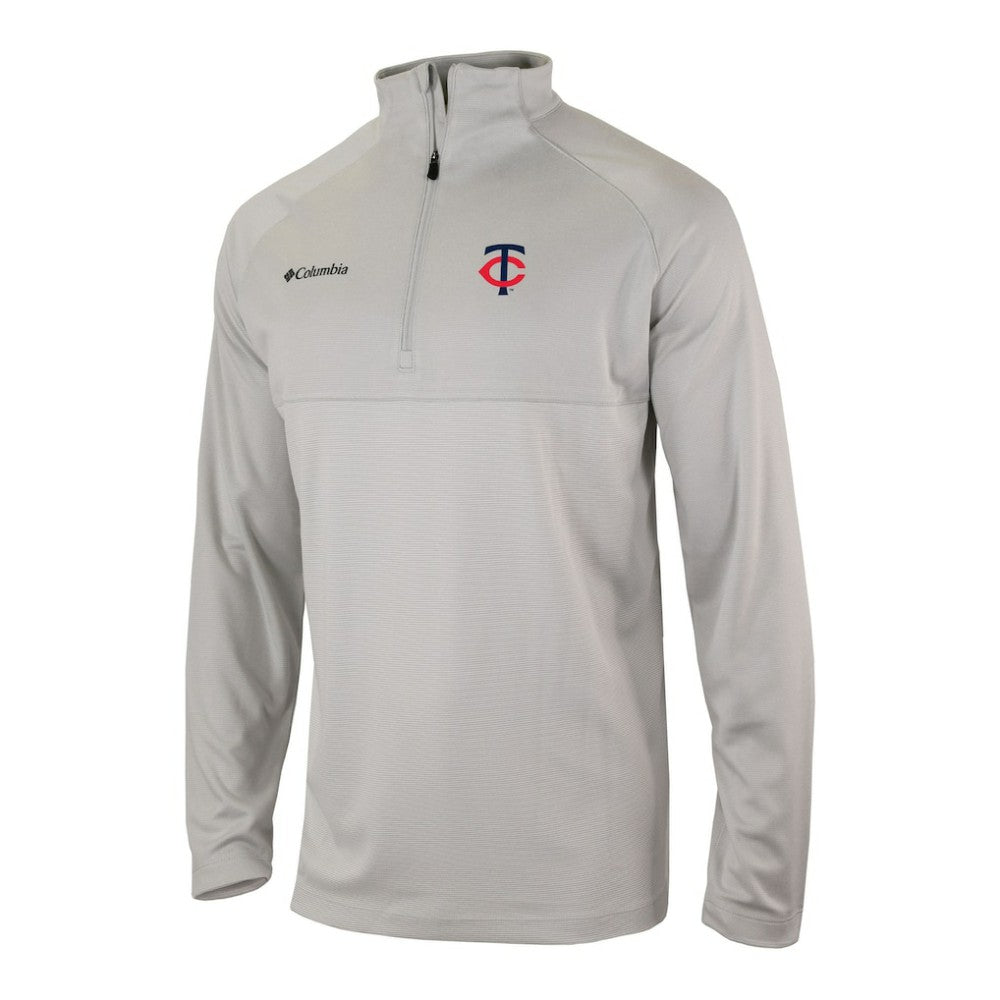 Minnesota Twins Columbia Omni-Wick Raglan Rockin' It Quarter-Zip Pullover - Gray Pullover