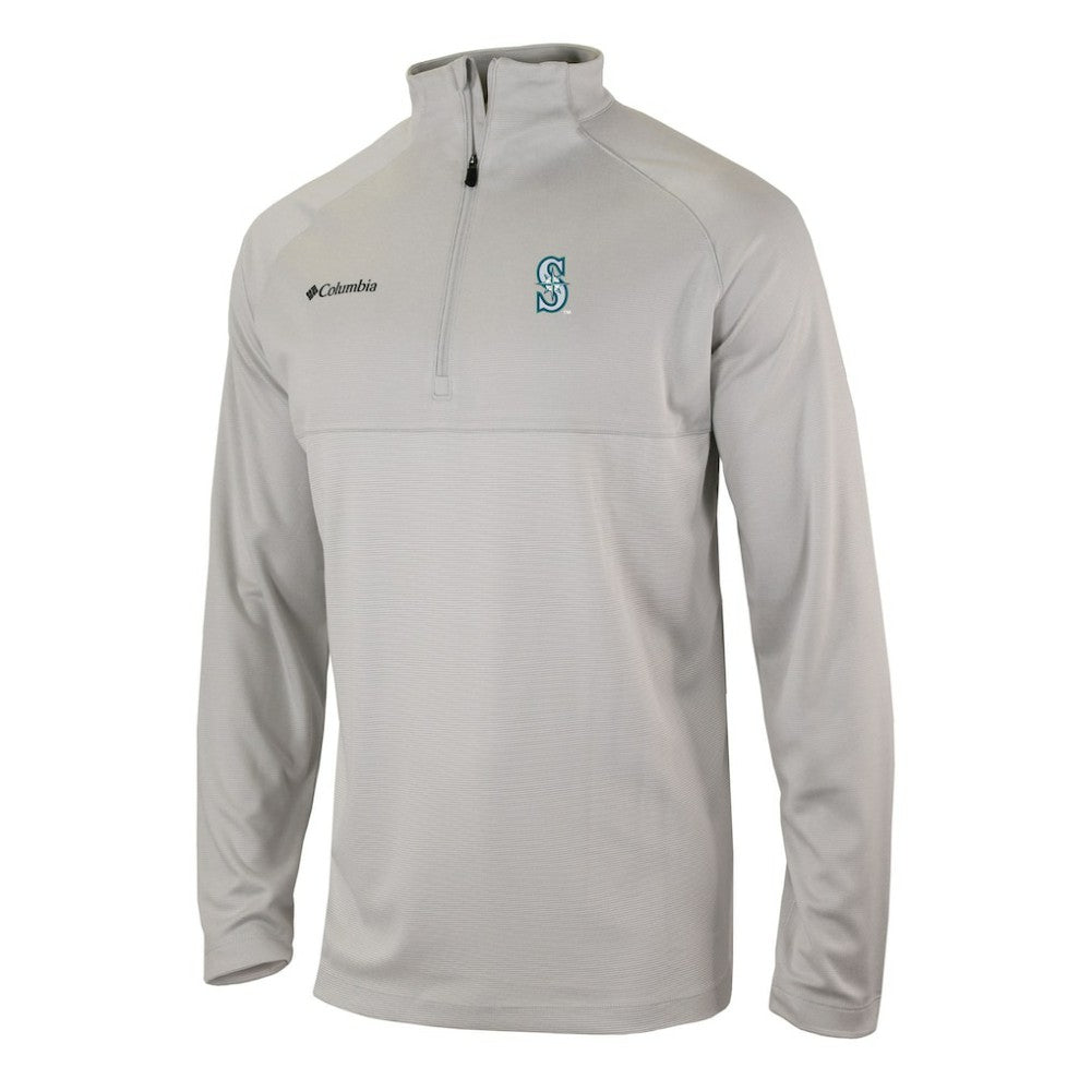 Seattle Mariners Columbia Omni-Wick Raglan Rockin' It Quarter-Zip Pullover - Gray Pullover